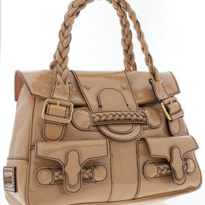 Valentino Beige Patent Leather Bag
